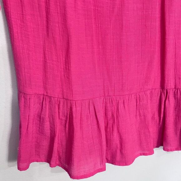 Spense | Women’s Elastic Scoop Neck Pink Top Blouse Tunic Boho Cottagecore Shirt - Picture 11 of 15